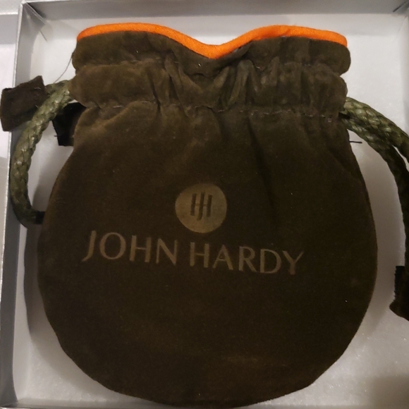 John Hardy Bedeg Silver Lava Pave Black Sapphire Ring - Picture 6 of 6